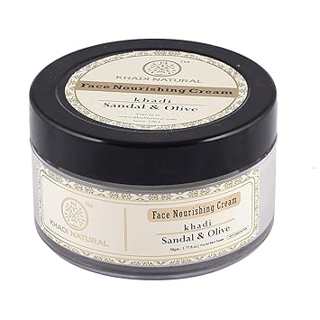 Khadi Natural Ayurvedic Sandal and Olive Face Nourishing Cream With Sheabutter, 50g