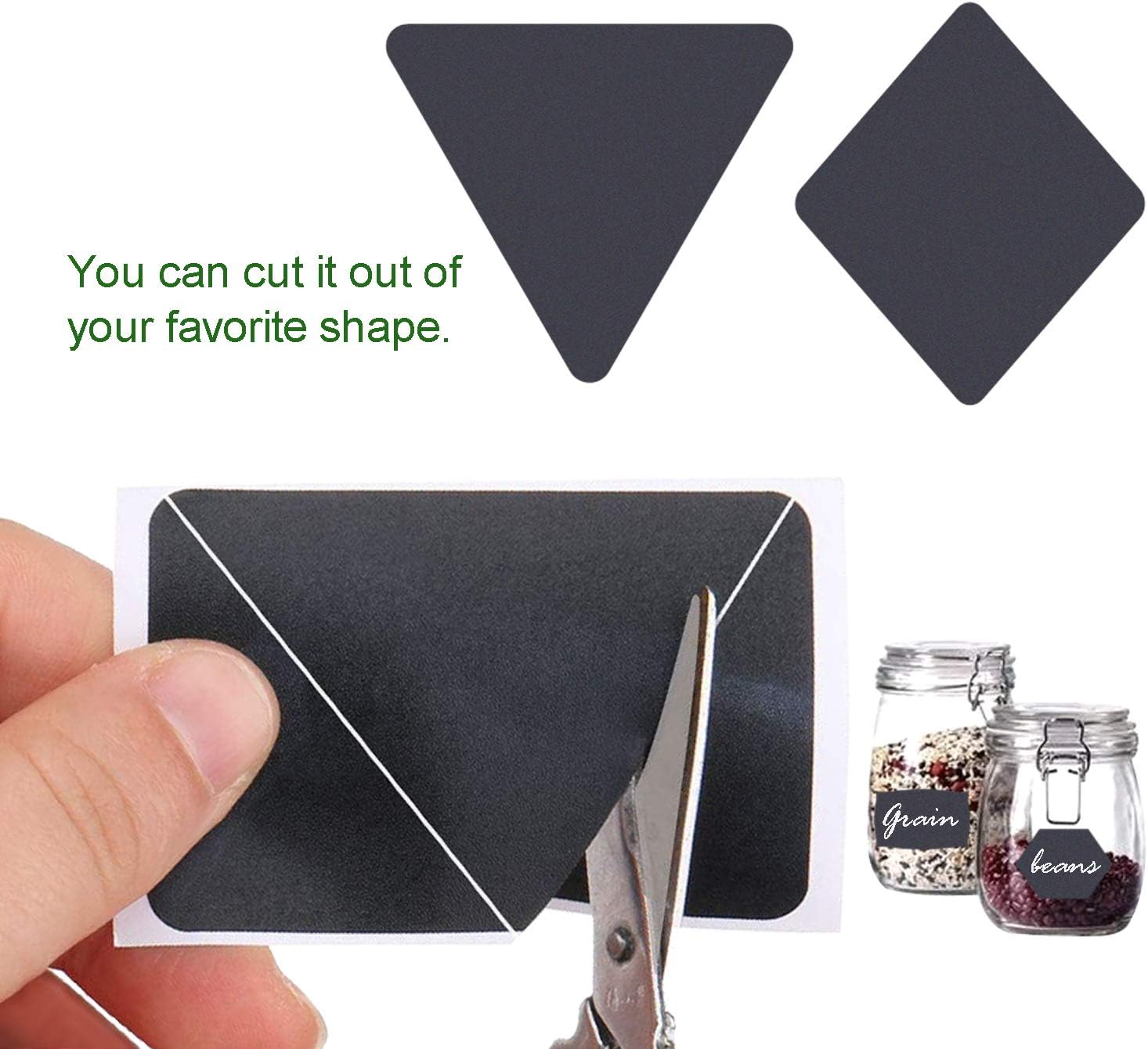 1000 Blatt Tafel Aufkleber Etiketten Selbstklebend Sticker Schwarz