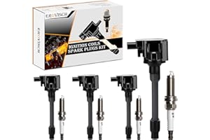 Pack 4 UF781 Ignition Coil & Spark Plug - Compatible with Acura Honda - TLX RDX Accord Civic CR-V 2017-2021 - 1.5L 2.0L Engin