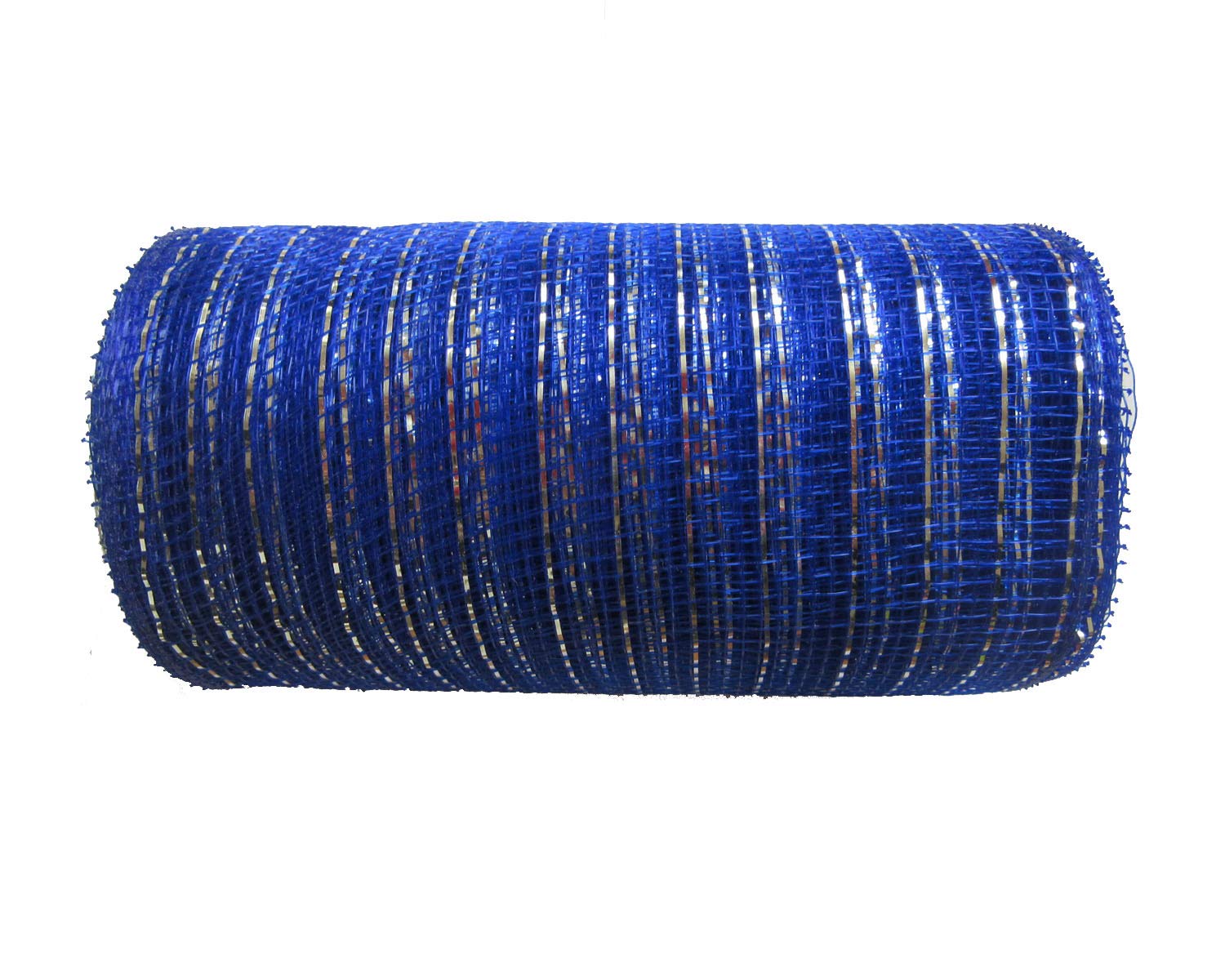 6 inch x 30 feet(10 Yards)-YYCRAFT Metallic Poly Mesh Ribbon(Royal/Silver)