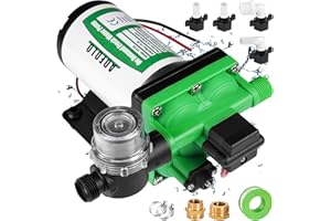 [Upgraded Version] AOFOLO 42-Series RV Fresh Water Pump 12V DC 6.5GPM/24.6LPM Water Diaphragm Self Priming Pump with 70PSI/4.