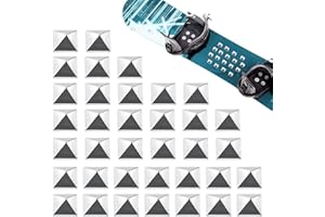 VOCCOS 36Pcs Snowboard Stomp Pad Pyramid Studs Anti Slip Metal Stomp Pad Snowboard Step Pad Snowboard Foot Grip Self Adhesive Snow Board Mat Provides Extra Grip for Men Women Winter Snowboarding Ski Skiing