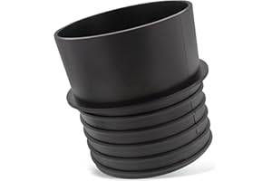 DEADWOOD CRAFTED TOOLS DCT 4in Plastic Pipe Threaded Quick Connect Adaptor Coupler 1-Pack, Flexible Hose Woodshop Saw Dust Collection