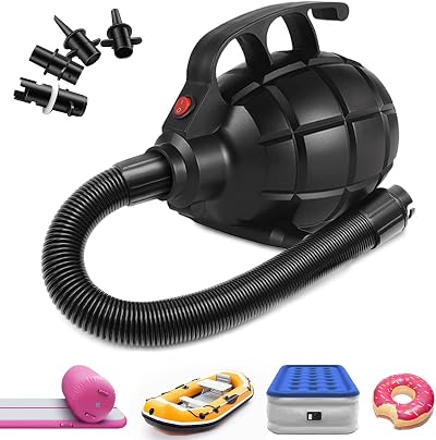 PPXIA Electric Air Pump 4 Nozzles 500W Fast Inflate Deflate