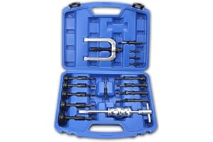 DKwoeshg 16-Piece Blind Hole Bearing Puller Set - Inner Race and Seal Extractor Kit - Includes Slide Hammer and Inner Bearing Removal Tool