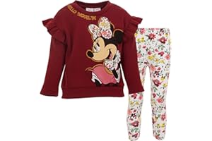 Disney Minnie Mouse Baby Girls Fleece Sweatshirt and Leggings Outfit Set Infant to Big Kid