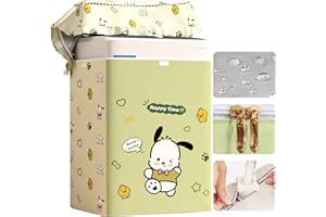 XDONEF Top Load Washing Machine Cover Waterproof Washer Dryer Cover with Zipper Dustproof Outdoor Full-Automatic Washer Protector Case Laundry Cover 22x22.8x36.2inch (Dog)