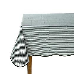 Ridhi Green Stripe Scallop 60x60 Inches Square
