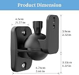 Cozycase 2 Pcs Speaker Wall Mount Kit Adjustable Rotatable Tilted Black view 8