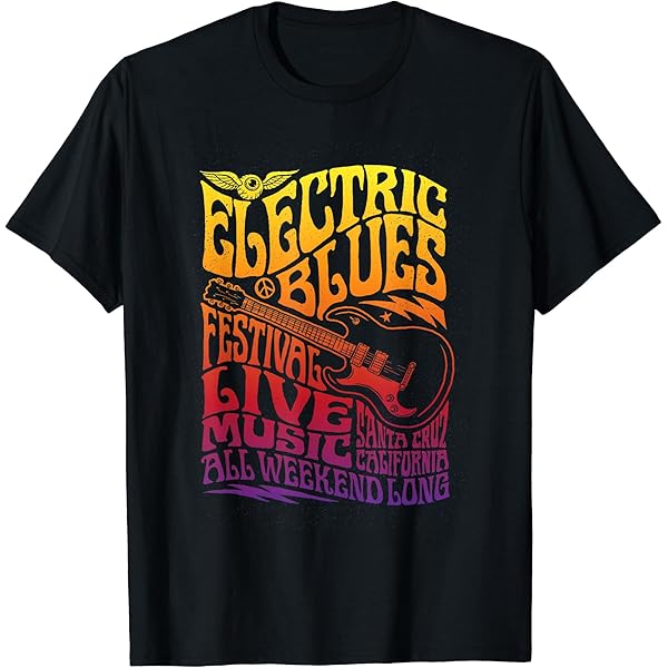 Amazon.com: Chicago Blues Festival Blues Guitar T-Shirt T-Shirt
