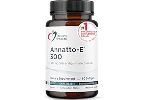 Designs for Health Annatto-E 300mg Tocotrienols Vitamin E - Delta + Gamma Tocotrienols to Support Heart Health, Eye Health, Healthy Aging - DeltaGold Antioxidants Supplement (60 Vitamin E Softgels)