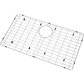 LQS Kitchen Sinks Grid, Sink Protectors for Kitchen Sinks 28 3/8" x 15 3/8" with Rear Drain Hole for Single Sink Bowl, Stainless Steel Sinks Grate, Sink Protector, Sinks Bottom Grid