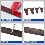 Zayejod 2M Self Adhesive PVC Floor Transition Strip Black Walnut Grain view 3