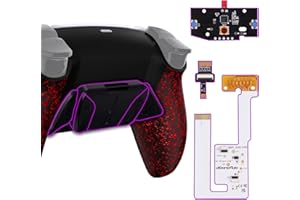eXtremeRate Back Paddles Programable RISE4V3 Remap Kit for PS5 Controller BDM-030 040 050, Upgrade Board Textured Red Redesig