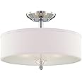 Designers Fountain 84211-CH Palatial 2-Light Semi Flush Mount, 12.25