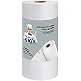 MR.SIGA Microfiber Cloths in Roll, Lint Free Cleaning Wipes, Value Pack Reusable Kitchen Towels, 50 Cleaning Cloths Per Roll, White