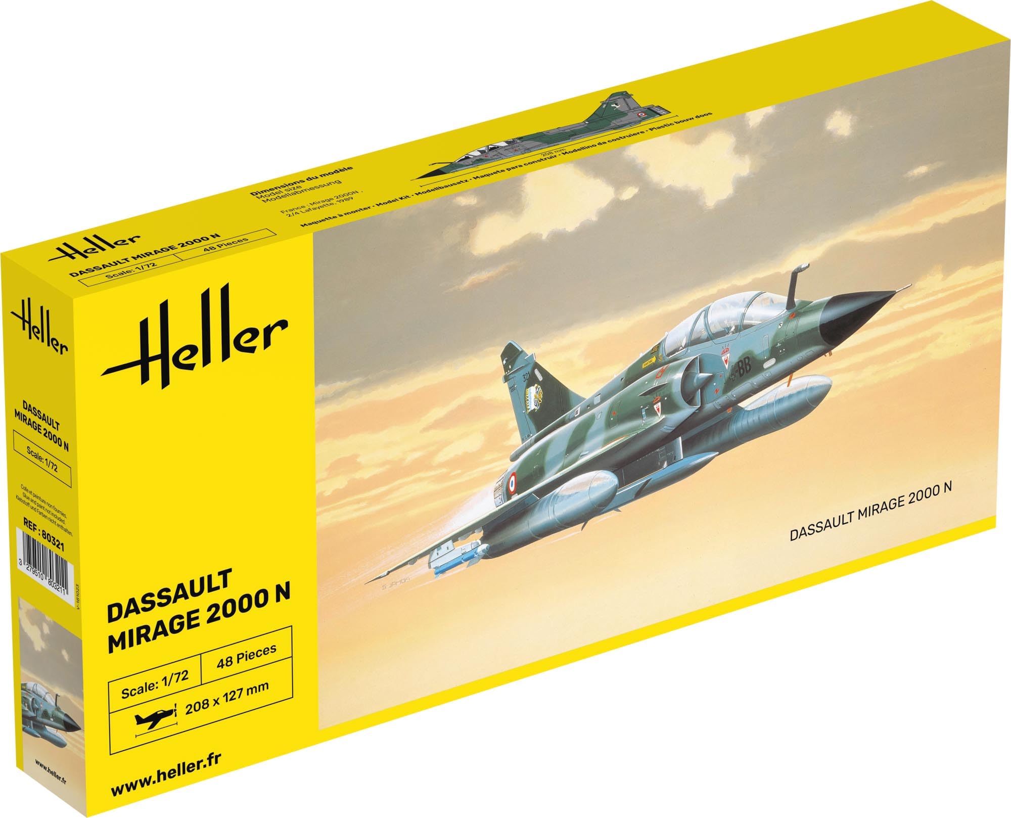 Heller 80321 "Mirage 2000 N Model Kit, 1:72 Scale