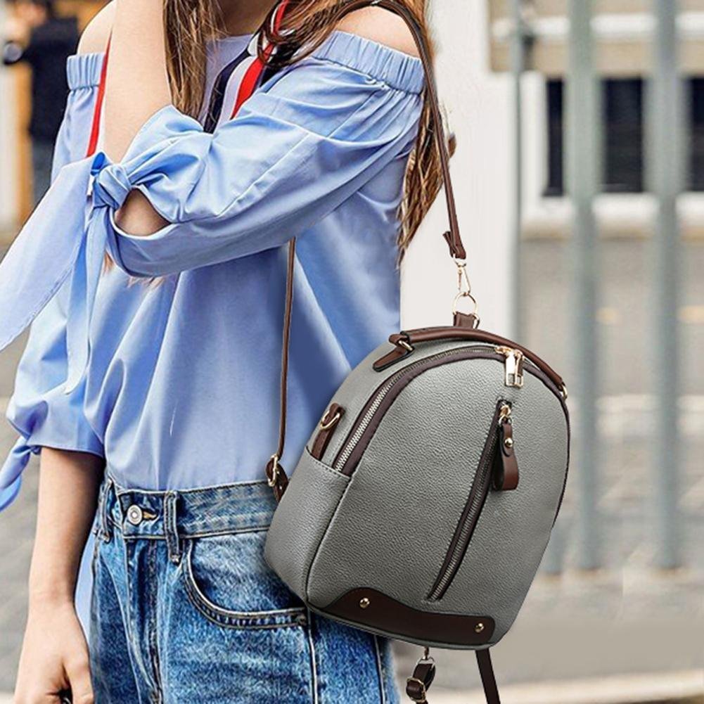 pu leather women messenger handbag mini casual zipper shoulder backpacks