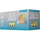 Tiki Cat Silver Wet Cat Food, Variety Pack, Senior, 2.4 oz. Cans, 12 Count | Wet Cat Food for Senior Cats Age 11+, Shreds, Immune System Support, High Protein to Maintain Muscle Mass, Variety, 12 Count