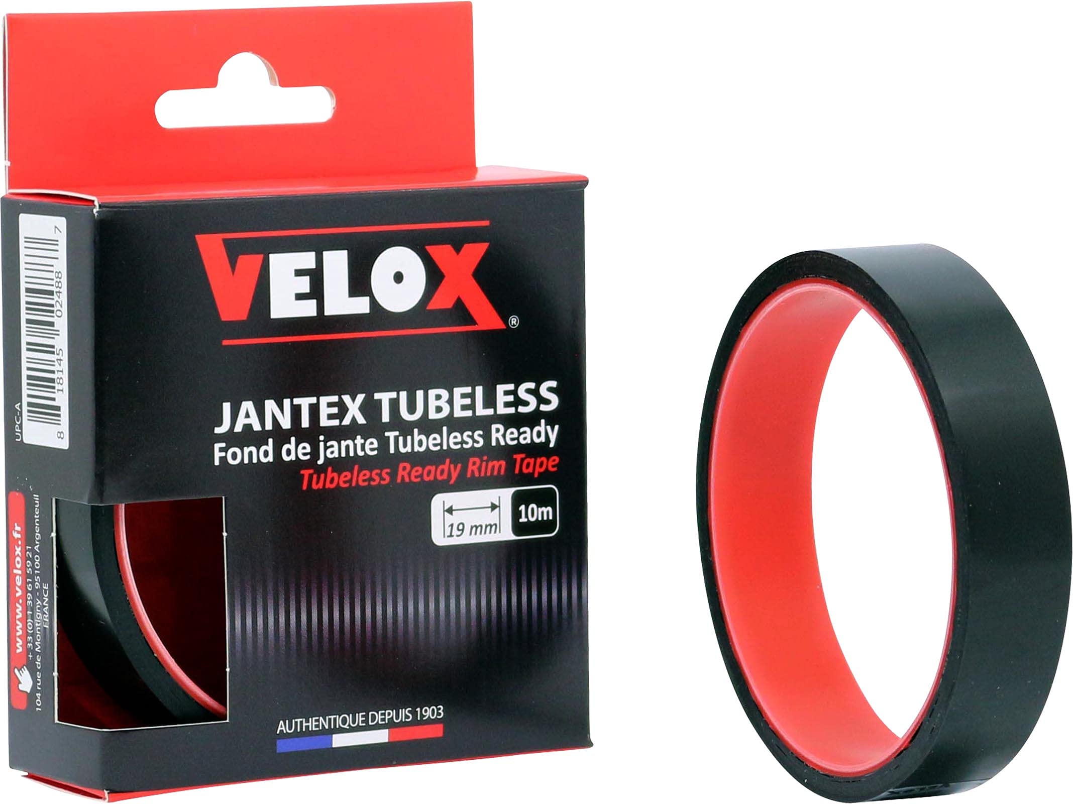 Velox Jantex Tubeless Rim Tape, Black, 19mm x 10 meters