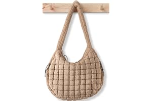 BABYSUN Puffer Tote Bag for Women Large Quilted Tote Bag Quilted Carryall Bag Soft Puffy Crossbody Bag Hobo Handbags Puff Purse