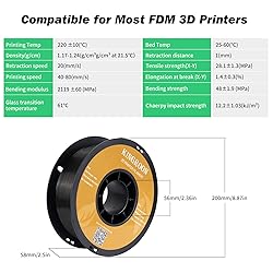 Kingroon PLA 3D Printer Filament, Dimensional