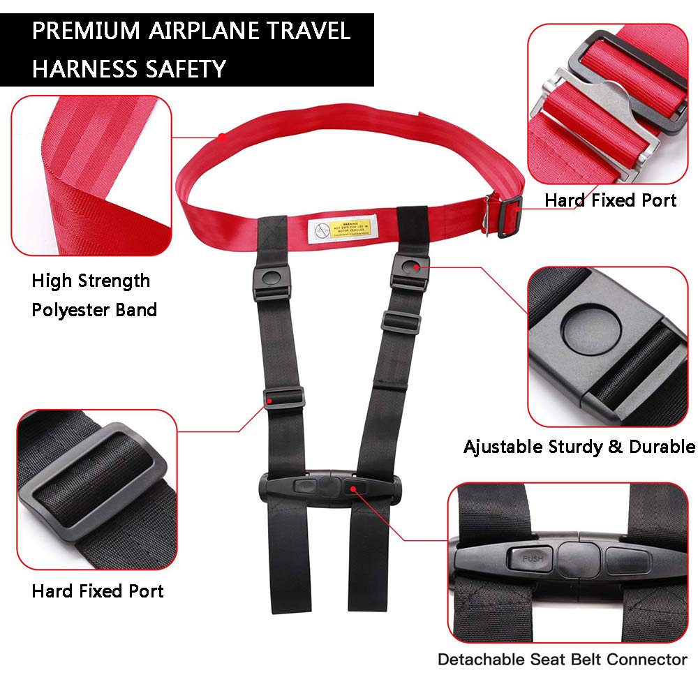 Child Safety Harness Airplane Travel Clip Strap, Travel Harness Safety