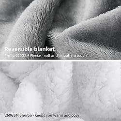 Aisbo Warm Throw Blanket King - Thick Sherpa