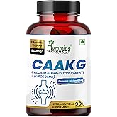 Humming Herbs Calcium Alpha-Ketoglutarate Supplement(CAAKG) 500 mg – Provides 100 mg Elemental Calcium – Supports Nutrient Metabolism, Bone & Muscle Function – Vegan Capsules – Non-GMO – 90 Capsules