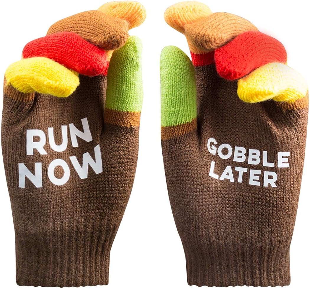Run Now Gobble Later Turkey Running Gloves | Running Gloves by Gone For a Run: Clothing