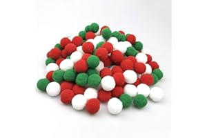 XIPEGPA Color Pom Poms Christmas Pom Poms Decor for Arts and DIY Crafts 150PCS