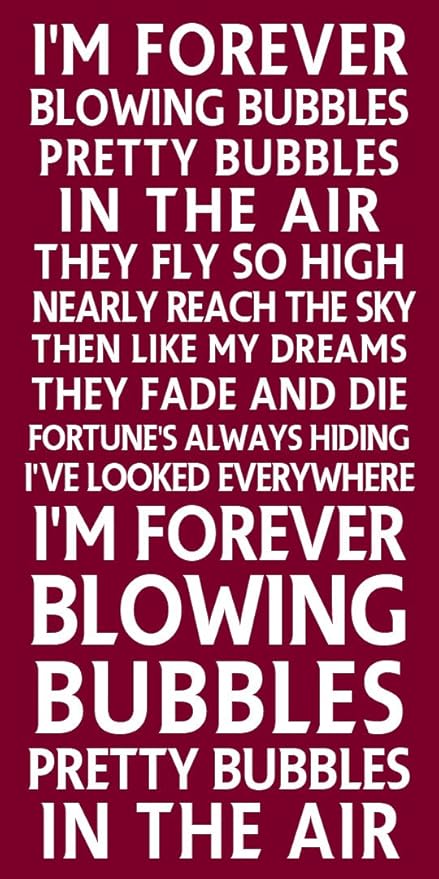 I M Forever Blowing Bubbles Lyrics