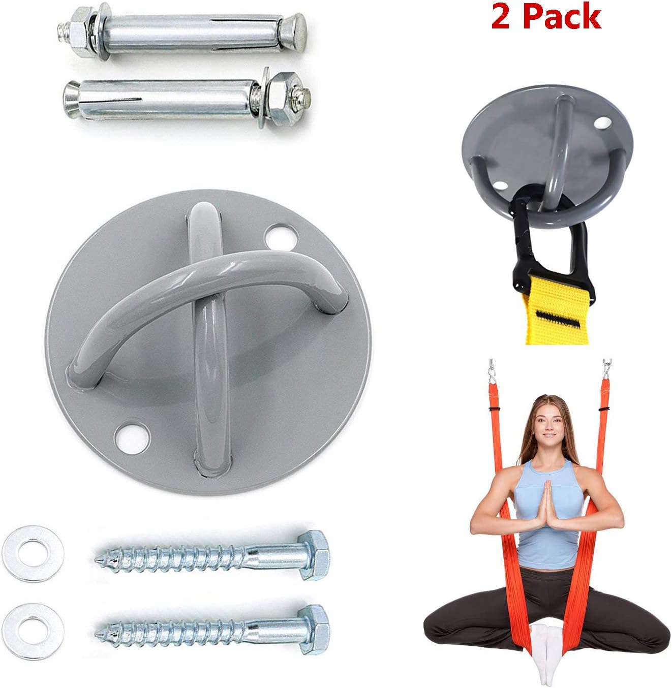 Facethoroughly Wall Mount Suspension, Ceiling Anchor Trainer Mount Bracket for Sling Suspension Trainer Straps Bands Rings Crossfit Yoga Resistance Bands Body Weight Strength Training