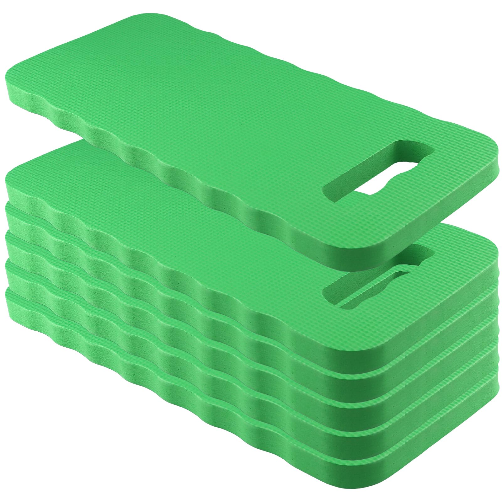 MUKLEI 6 Pack 40 x 18 cm Kneeling Pad, 16 Inch Portable Kneeler Mat Multipurpose kneeling Pads for Gardening, Cleaning, Green