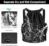 RYACO Drawstring Backpack Sports Gym Bag Large Water-Resistant with Pockets view 3