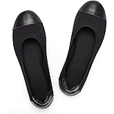 Frank Mully Women's Ballet Flats Round Toe Walking Flats Slip On Work Shoes Knitted Flats Shoes for Woman Soft Lightweight