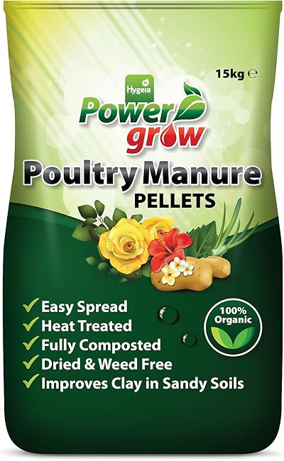 Powergrow Organic Poultry Manure for Vegetables Flowers and Plants G60235UK