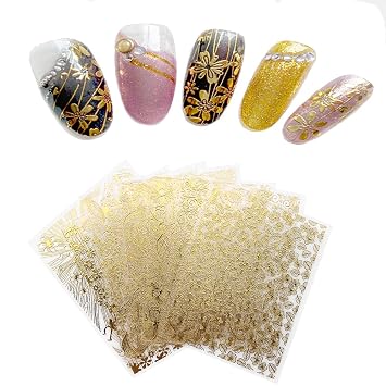 Amazon Com Nail Art Decoration 7pcs Set Self Adhesive Embossed 3d Amazon Com Nail Art Decoration 7pcs Set Self Adhesive Embossed 3d