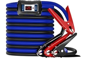 SAFEMATE Heavy Duty Jumper Cables, 2 Gauge 18 feet Automotive Booster Cables for Car Battery, with Voltage Detection and Reverse Connection Protection