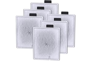 SAMANIJA 6-Pack Large Filter Cartridges Replacement Compatible with Aqueon QuietFlow LED PRO Power Filter Size 20,30,50,75 & QuietFlow E Internal Power Filter Size 40