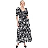 Madewell Women's Shibori Puff Sleeve Midi Dress