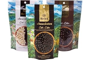 Cafe Britt® Chocolates – Gourmet Chocolate-covered Arabica Coffee Beans (Dark, Milk and White Chocolate) (3 Pack) (6 oz), Gluten Free, No Artificial Ingredients, No Trans Fat, Costa Rican Product