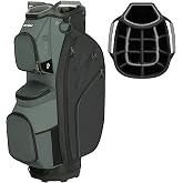 Beutyal 15 Way Golf Cart Bag with Organizer Top, Golf Club Cart Bag for Men | 15 Separate Compartments, Cooler Pocket, Multiple Storage Pockets, Carry Handles, Rain Cover, Cart Compatible Design