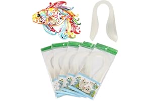 HYUDUO 600 Stripes DIY Quilling Paper 3mm/0.12inch Width Pure Color Origami Paper Hand Craft 390mm/15.3inch Length Hand Craft Decoration (White)