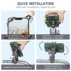 FANAUE Aluminum Phone Holder with 1" Ball Head