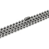 CleverDelights 2.4mm Ball Chain Necklaces - Gunmetal Silver Color - 20 Pack - 24 Inch Length