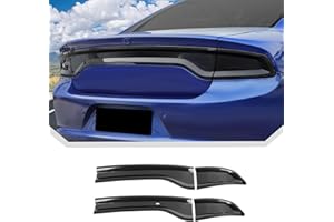 JeCar Tail Light Cover Smoked Tail Light Guard for 2015-2024 Dodge Charger Exterior Accessories