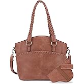 JESSIE & JAMES Bella Concealed Carry Tote Bags For Women with Lock and Key Satchel Purse Top Handle with Crossbody Strap