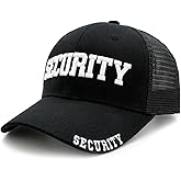 Waldeal Security Trucker Hat for Men Women, Embroidered Adjustable Snapback Mesh Baseball Cap for Security Guard