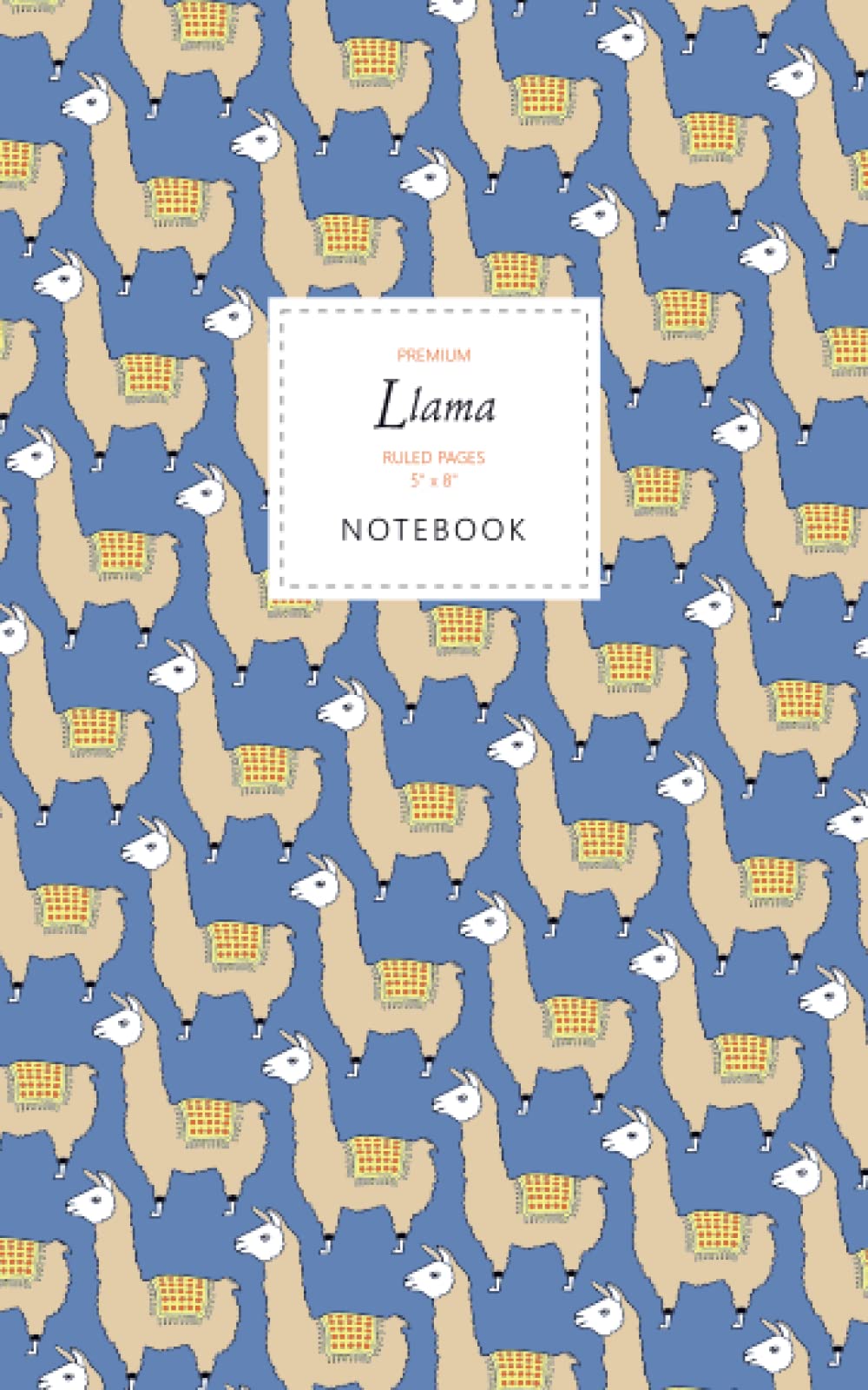 Llama Notebook - Ruled Pages - 5x8 - Premium: (Purple Edition) Fun notebook 96 ruled/lined pages (5x8 inches / 12.7x20.3cm / Junior Legal Pad / Nearly A5)